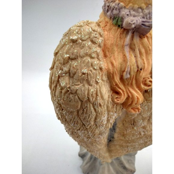 Angel Figure Holding Flower Bouquet by Abbey Press Religious Figurine Artistic - Picture 7 of 13